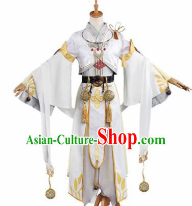 Chinese Traditional Cosplay Knight Costumes Ancient Swordsman Clothing for Men