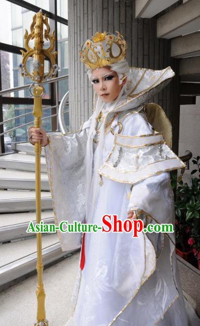 Ancient Chinese Cosplay Costume Chinese Shoes Traditional China Swordsman Clothing and Jewelry Accessories