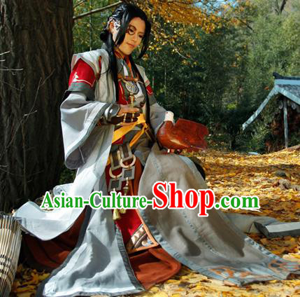 Ancient Chinese Cosplay Costume Chinese Shoes Traditional China Swordsman Clothing and Jewelry Accessories