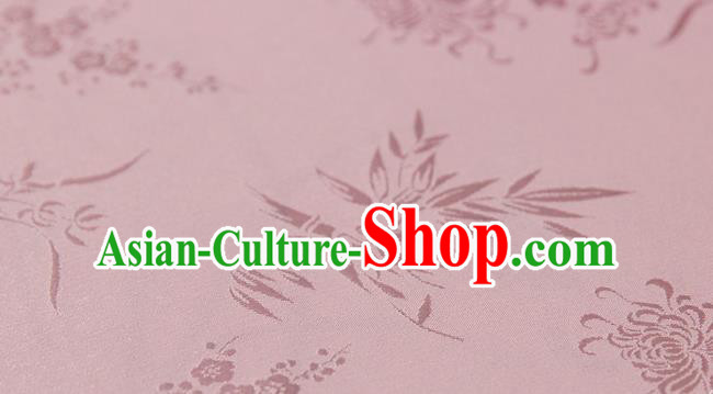 Asian Chinese Traditional Pattern Pink Silk Fabric Ancient Hanfu Jacquard Brocade Fabric Drapery Material