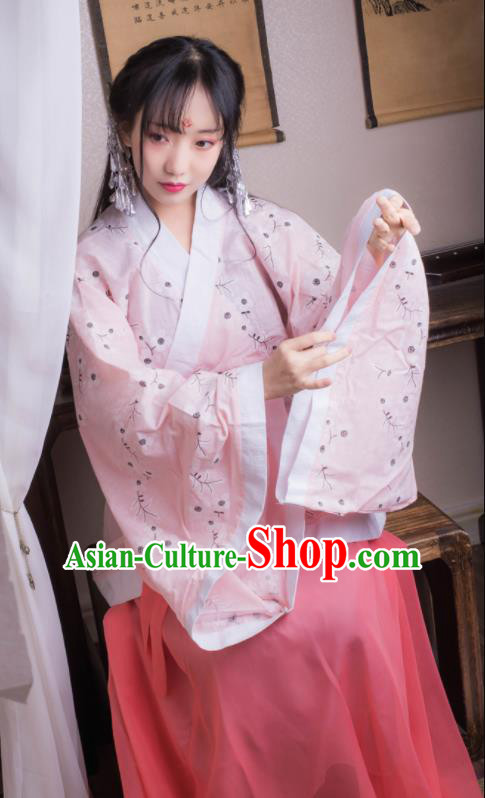 Chinese Ancient Palace Lady Hanfu Han Dynasty Imperial Concubine Queen Embroidered Historical Costumes