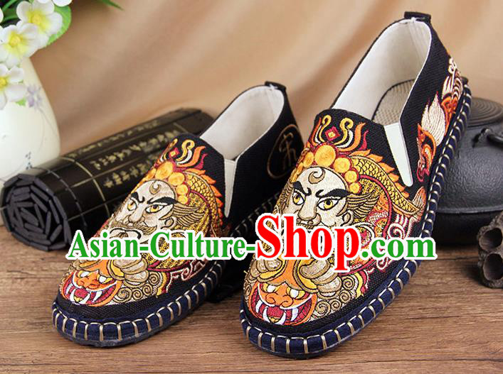 Chinese National Shoes Traditional Cloth Shoes Linen Shoes Embroidered Shoes