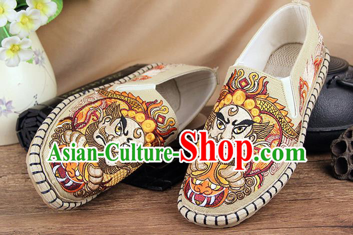 Chinese National Shoes Traditional Cloth Shoes Linen Shoes Embroidered Shoes