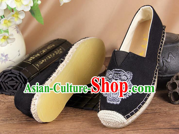 Chinese National Shoes Traditional Cloth Shoes Linen Shoes Embroidered Shoes