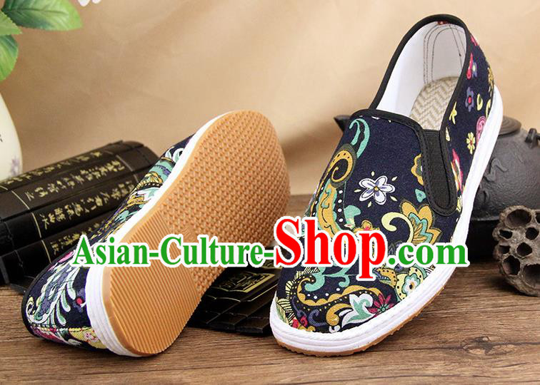 Chinese National Shoes Traditional Cloth Shoes Linen Shoes Embroidered Shoes