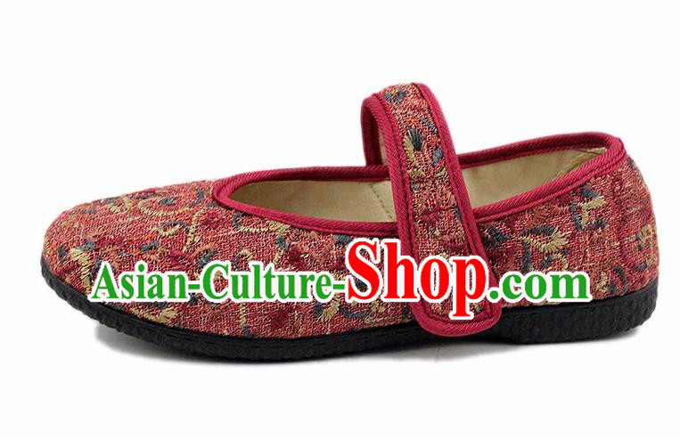 Chinese National Shoes Traditional Cloth Shoes Linen Shoes Embroidered Shoes