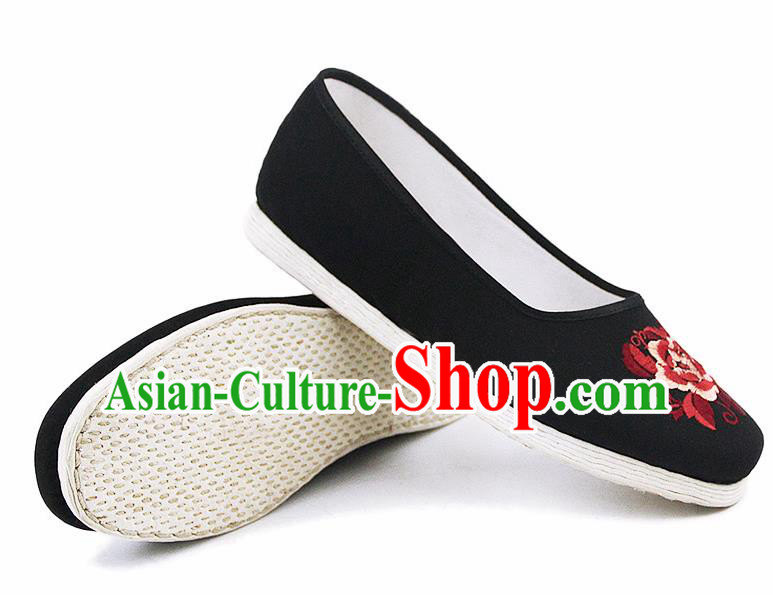 Chinese National Shoes Traditional Cloth Shoes Linen Shoes Embroidered Shoes