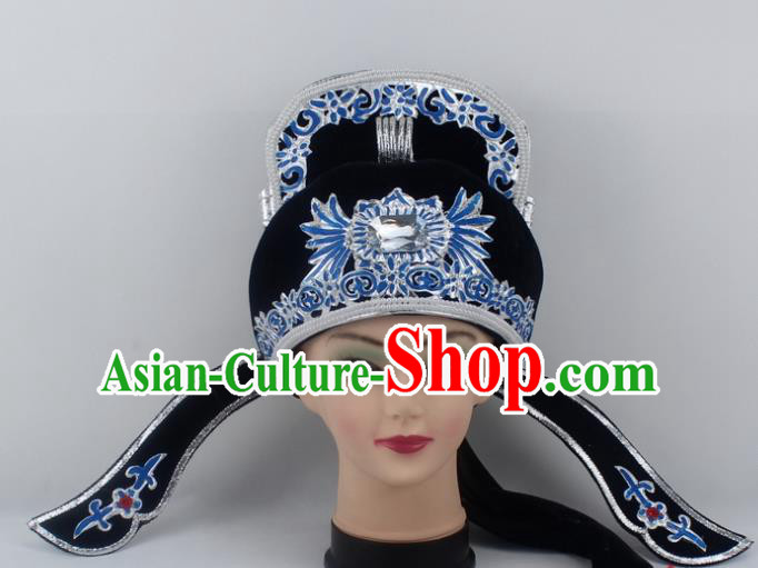 Chinese Traditional Peking Opera Niche Hats Ancient Scholar Black Hat for Men