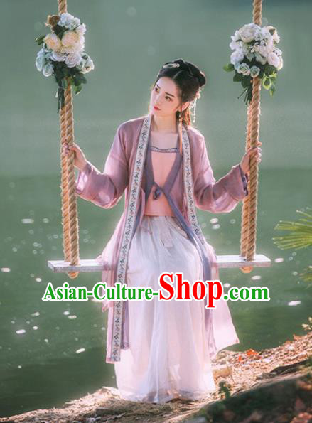 Chinese Ancient Palace Lady Hanfu Han Dynasty Imperial Concubine Queen Embroidered Historical Costumes