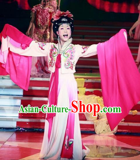 Traditional Chinese Tang Dynasty Classical Dance Embroidered Costumes Ancient Imperial Consort Hanfu Dress for Women