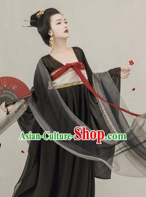 Chinese Ancient Palace Lady Hanfu Han Dynasty Imperial Concubine Queen Embroidered Historical Costumes