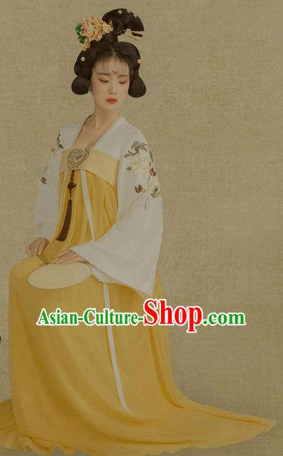 Chinese Ancient Palace Lady Hanfu Han Dynasty Imperial Concubine Queen Embroidered Historical Costumes