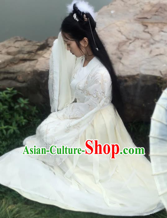 Chinese Ancient Palace Lady Hanfu Han Dynasty Imperial Concubine Queen Embroidered Historical Costumes