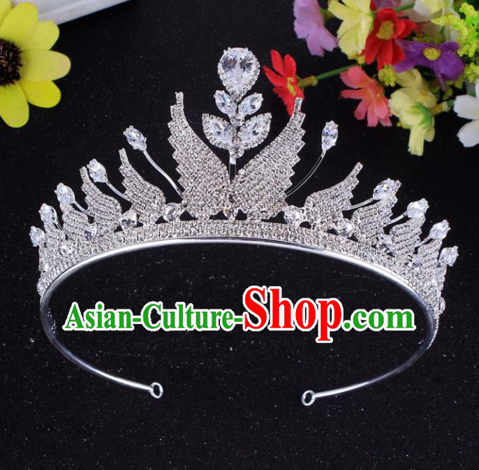 Top Grade Baroque Style Rhinestone Butterfly Royal Crown Bride Retro Wedding Hair Accessories for Women
