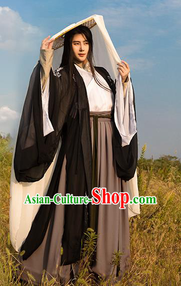 Traditional Chinese Spring and Autumn Period Nobility Childe Costumes Ancient Swordsman Clothing for Men