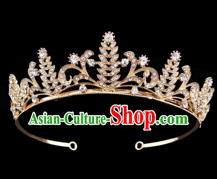Top Grade Baroque Court Princess Golden Hair Clasp Bride Wedding Hair Jewelry Accessories for Women