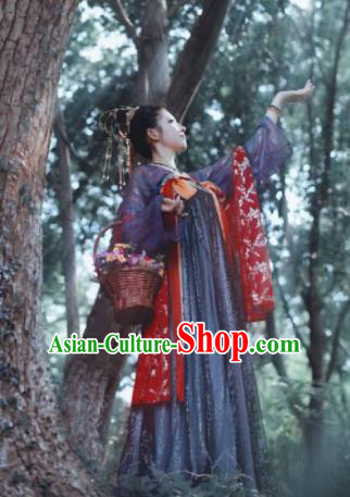 Chinese Ancient Palace Lady Hanfu Han Dynasty Imperial Concubine Queen Embroidered Historical Costumes