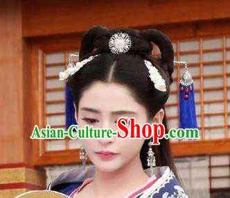 Chinese Ancient Han Dynasty Princess Hair Accessories Palace Hairpins Complete Set for Women