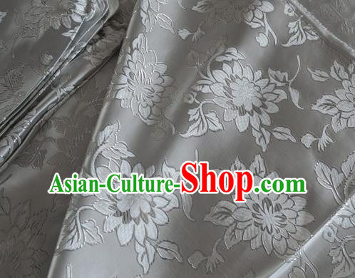 Asian Chinese Traditional Pattern Design White Brocade Fabric Silk Fabric Chinese Fabric Material