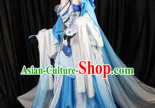 Traditional Chinese Cosplay Costumes Ancient Swordswoman Princess Embroidered Hanfu Dress for Women