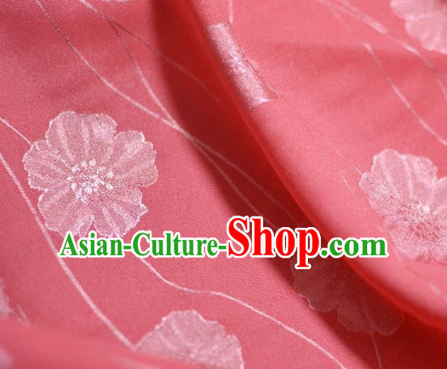 Asian Chinese Fabric Traditional Pattern Design Watermelon Red Brocade Fabric Chinese Costume Silk Fabric Material