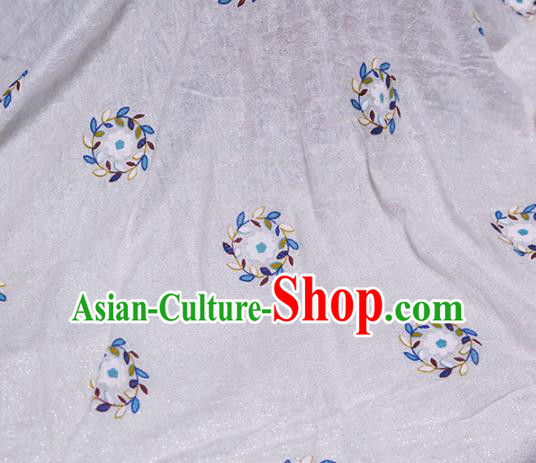 Chinese Traditional Flower Silk Fabric Brocade Embroidered Fabric Dress Material