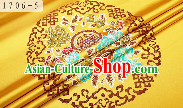 Chinese Traditional Flower Silk Fabric Brocade Embroidered Fabric Dress Material