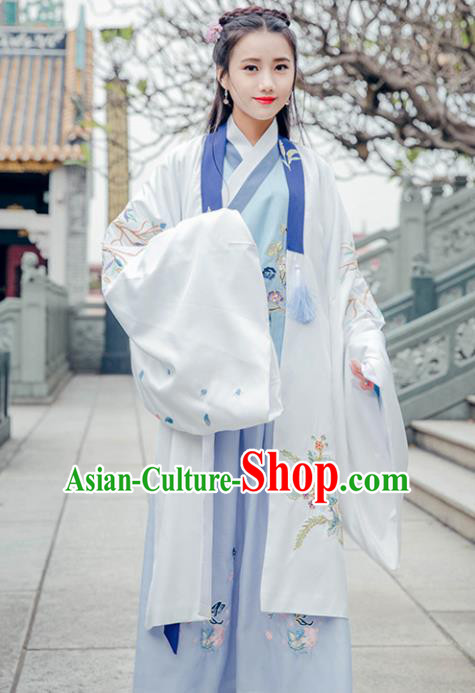 Traditional Chinese Ancient Palace Lady Hanfu Dress Ming Dynasty Princess Embroidered Historical Costumes for Women