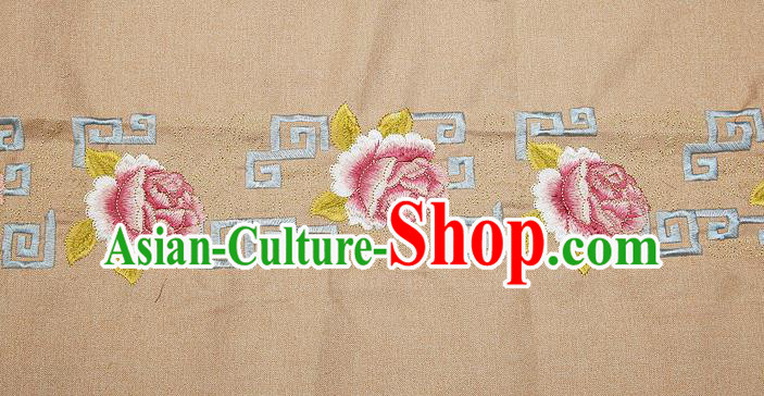 Chinese Traditional Flower Silk Fabric Brocade Embroidered Fabric Dress Material