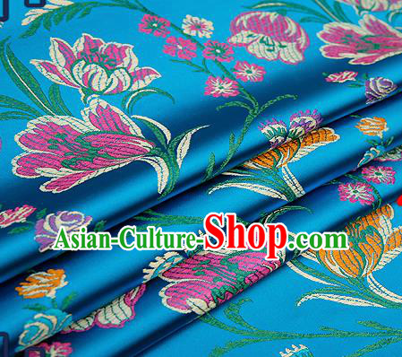 Chinese Traditional Flower Silk Fabric Brocade Embroidered Fabric Dress Material