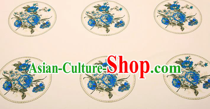 Chinese Traditional Flower Silk Fabric Brocade Embroidered Fabric Dress Material