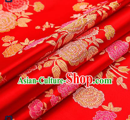 Chinese Traditional Flower Silk Fabric Brocade Embroidered Fabric Dress Material