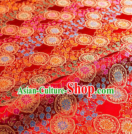 Chinese Traditional Flower Silk Fabric Brocade Embroidered Fabric Dress Material