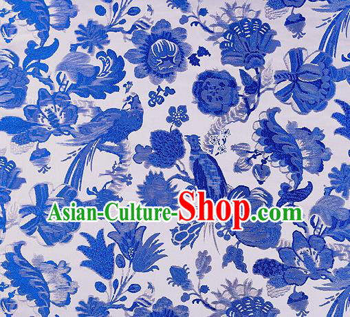 Chinese Traditional Cheongsam Fabric Nanjing Brocade Silk Material Classical Pattern Design Satin Drapery