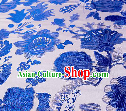 Chinese Traditional Flower Silk Fabric Brocade Embroidered Fabric Dress Material