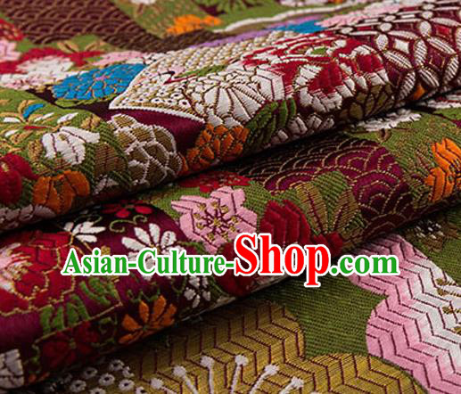 Chinese Traditional Flower Silk Fabric Brocade Embroidered Fabric Dress Material