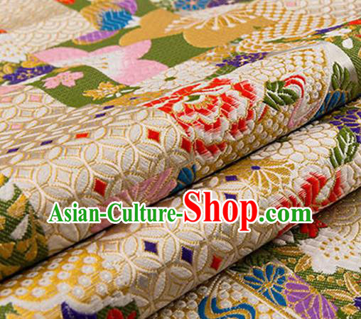 Chinese Traditional Flower Silk Fabric Brocade Embroidered Fabric Dress Material