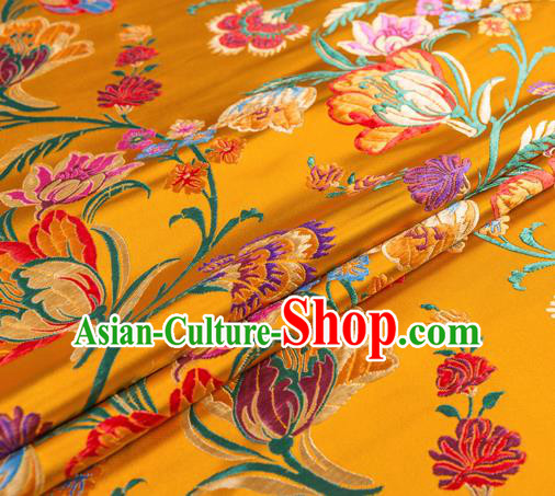 Chinese Traditional Flower Silk Fabric Brocade Embroidered Fabric Dress Material