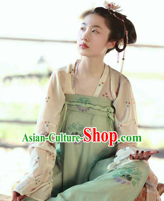 Chinese Ancient Palace Lady Hanfu Han Dynasty Imperial Concubine Queen Embroidered Historical Costumes