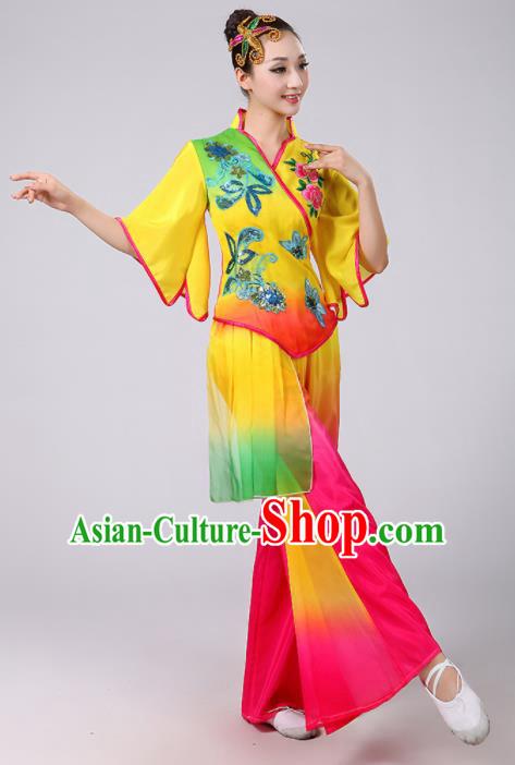 Traditional Chinese Fan Dance Folk Dance Costume Classical Yangko Dance Classical Dance Dress