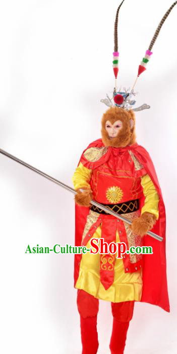 Chinese Beijing Opera Monkey King Costumes Traditional Handsome Monkey King Clothing for Men