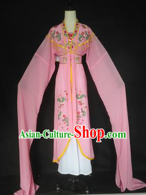 Chinese Traditional Peking Opera Costumes Ancient Court Maid Pink Dress for Adults