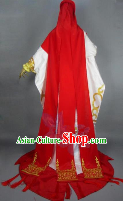 Ancient Chinese Cosplay Costume Chinese Shoes Traditional China Swordsman Clothing and Jewelry Accessories