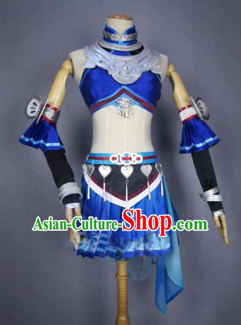 Asian Chinese Cosplay Costumes Ancient Swordswoman Dress Clothing for Women