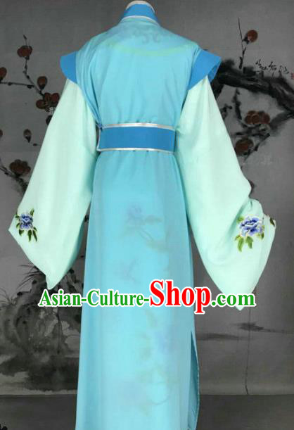 Traditional China Beijing Opera Costume Gifted Scholar Embroidered Robe and Hat Ancient Chinese Peking Opera Embroidery Clothing