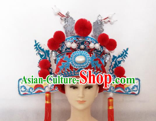Chinese Traditional Peking Opera Number One Scholar Hat Ancient Niche Headwear for Adults