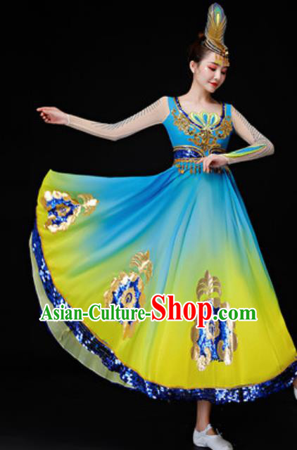 Traditional Chinese Fan Dance Folk Dance Costume Classical Yangko Dance Classical Dance Dress