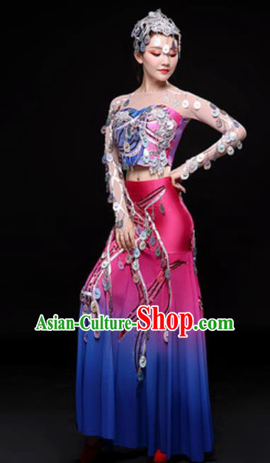 Traditional Chinese Fan Dance Folk Dance Costume Classical Yangko Dance Classical Dance Dress