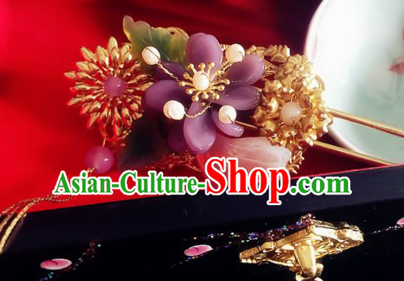 Chinese Ancient Style Hair Jewelry Accessories Cosplay Hairpins Headwear Headdress for Women