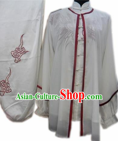 Chinese Traditional Martial Arts Costumes Tai Chi Kung Fu Training Embroidered Clothing for Adults